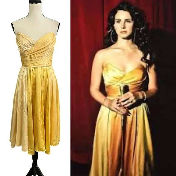 Vintage Designer Silk Dress ASO Lana Del Rey & Taylor Swift - Picture 3 of 11